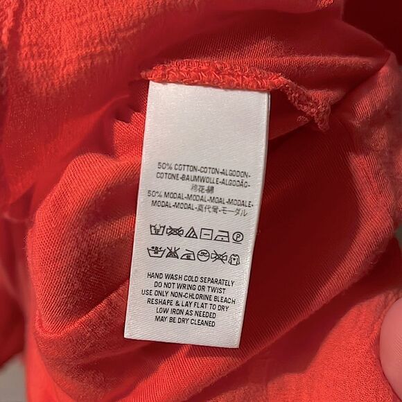 Free People We the Free Knot Me Red Tie-Front Crop Top - Picture 9 of 9